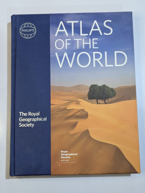 Royal Geographical Society atlas cover — Atlas of the World — comprehensive world reference with political and physical maps