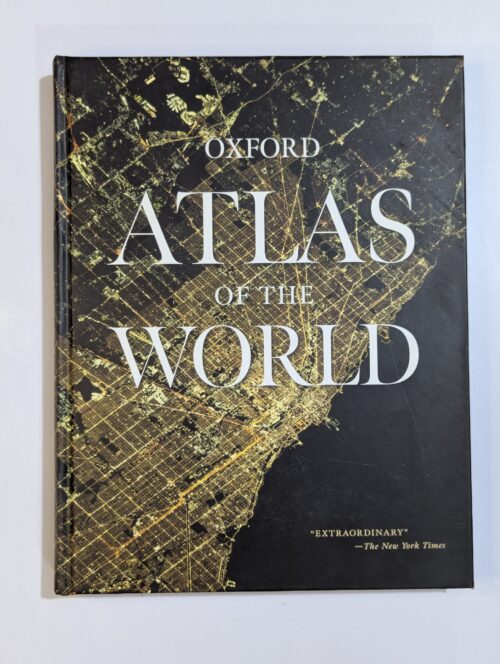 Oxford University Press atlas cover — Oxford Atlas of the World — comprehensive world reference with political and physical maps
