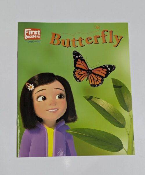 Children's beginner reading book cover — First Readers Butterfly — learn to read story for preschoolers and kindergartners