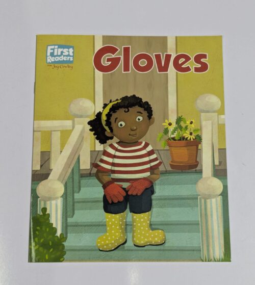 Children's beginner reading book cover — First Readers Gloves — learn to read story for preschoolers and kindergartners