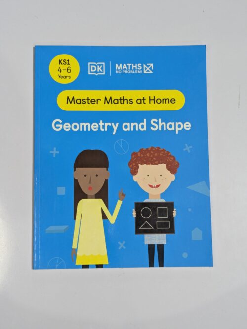 KS1 maths workbook cover — DK Maths No Problem Geometry and Shape — home learning for ages 4 to 6