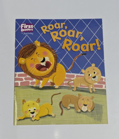 Children's beginner reading book cover — First Readers Roar Roar Roar — learn to read story for preschoolers and kindergartners