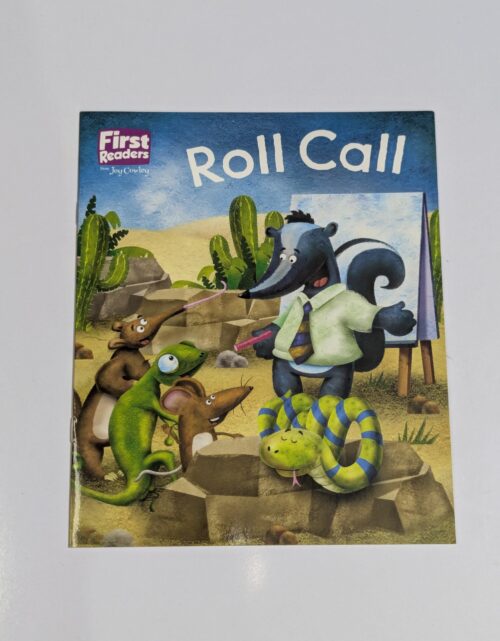 Children's beginner reading book cover — First Readers Roll Call — learn to read story for preschoolers and kindergartners