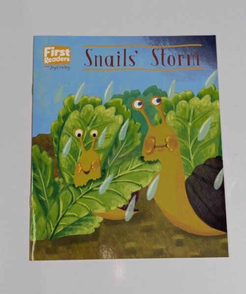 Joy Cowley beginner reading book cover — First Readers Snails Storm — learn to read story for preschoolers and kindergartners