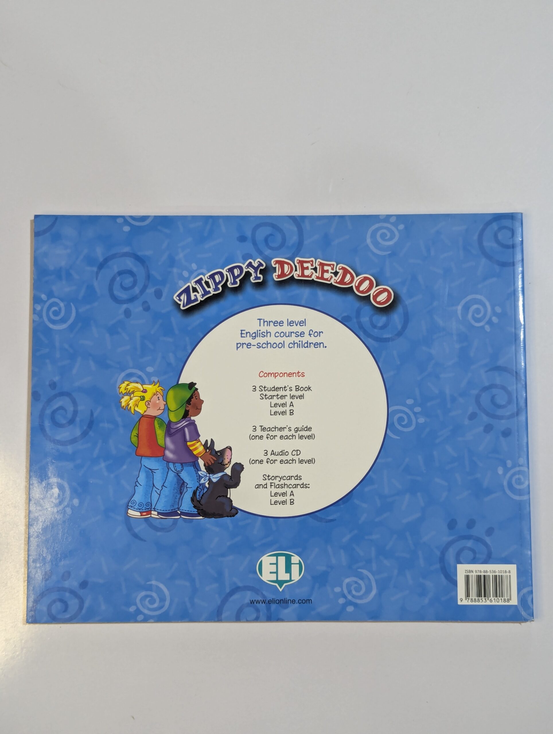 Inside spread from Zippy Deedoo showing colourful illustrations of a fun character on an adventure