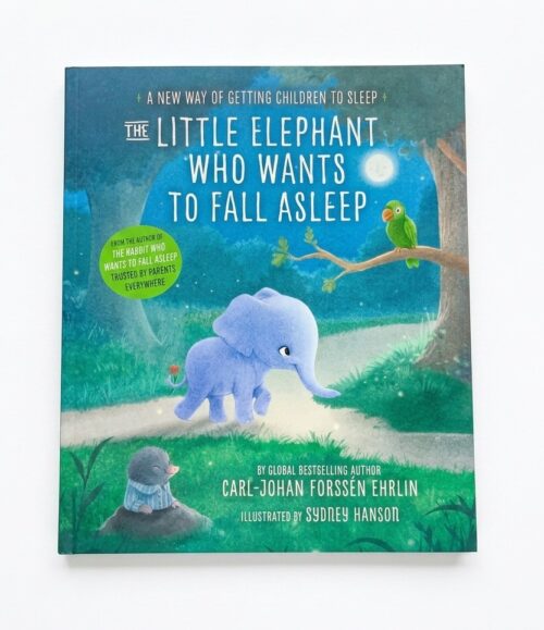 Sleepy elephant bedtime book cover — The Little Elephant Who Wants to Fall Asleep