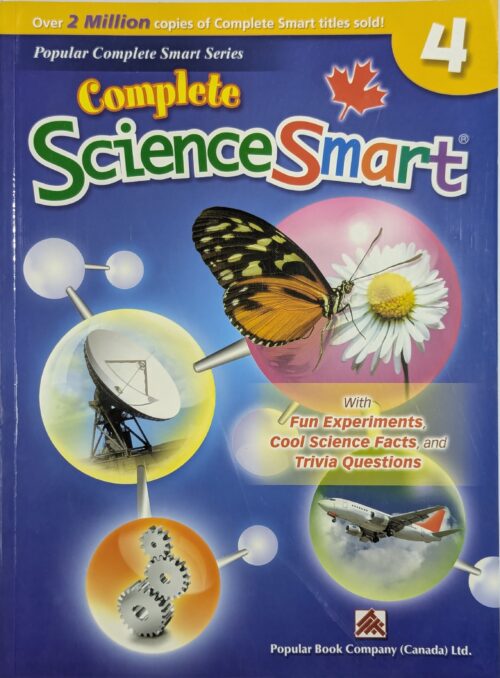 Complete ScienceSmart Grade 4 book cover — Popular Complete Smart Series — science experiments cool facts and trivia questions for Grade 4 students