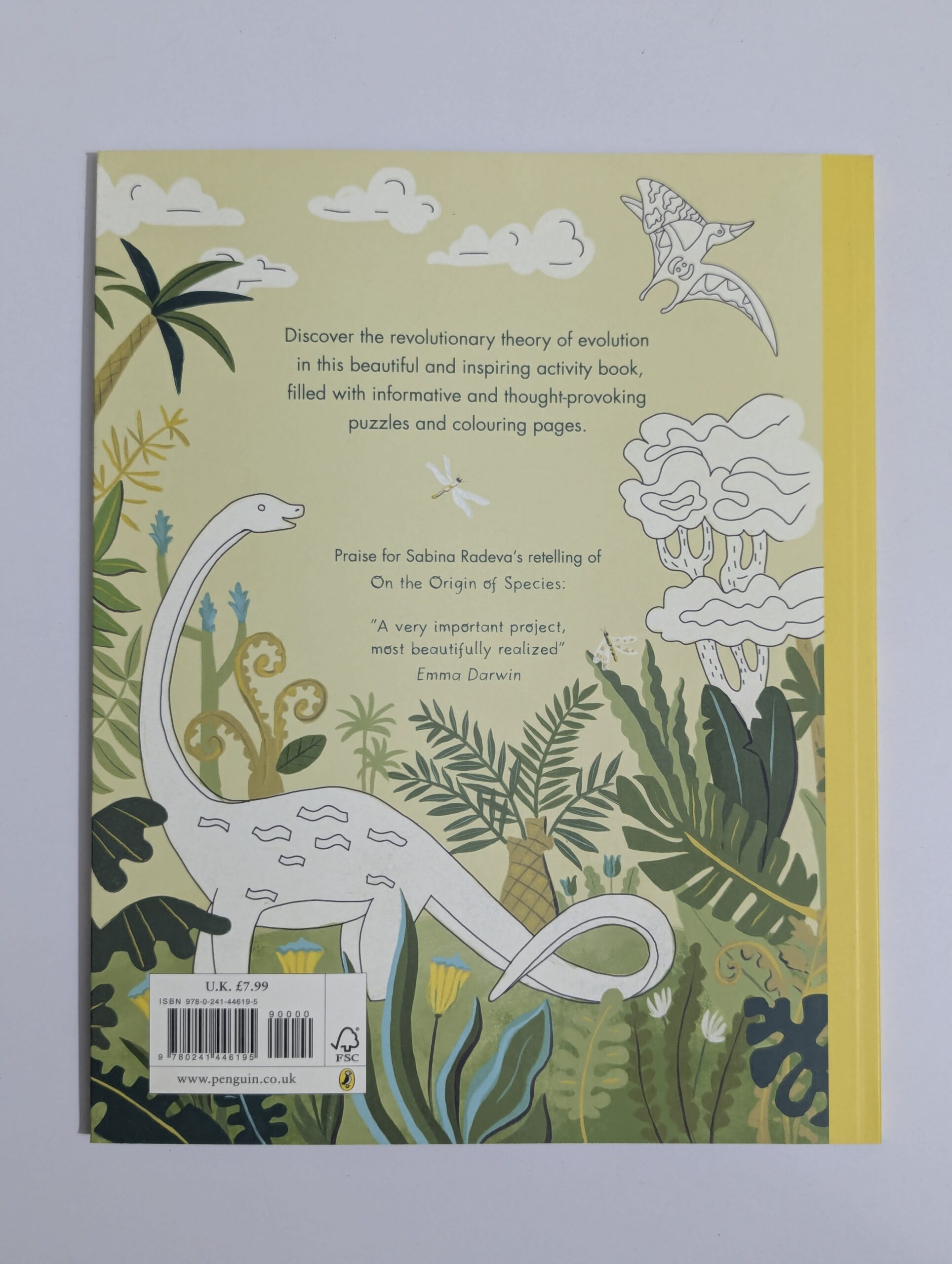 Evolution Colouring and Activity Book by Sabina Radeva β a creative science activity book from Puffin