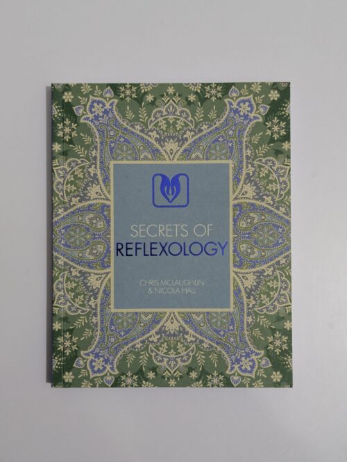 Secrets of Reflexology book cover by Chris McLaughlin and Nicola Hall, published by Ivy Press, featuring an illustration of a foot with reflexology zones